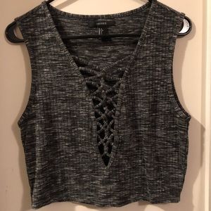 Cute lace up crop top from forever 21